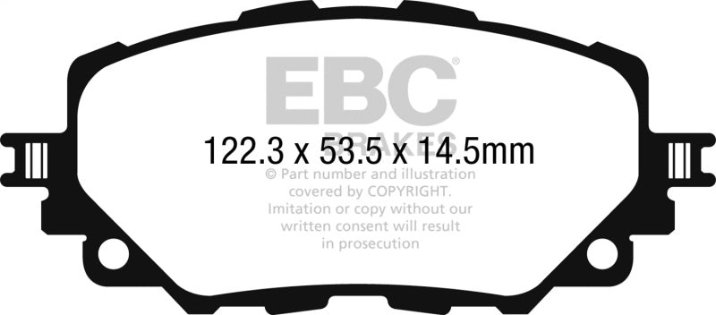 EBC Yellowstuff Brake Pad Sets - EBC 15-17 Mazda Miata MX-5 Yellowstuff Front Brake Pads
