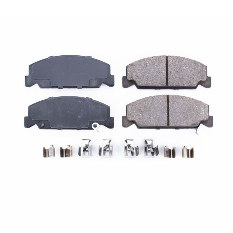 PSB Z17 Evolution Brake Pads - Power Stop 90-00 Honda Civic Front Z17 Evolution Ceramic Brake Pads w/Hardware
