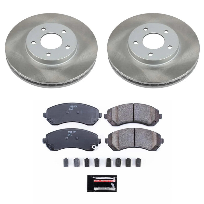 PSB Semi-Coated Rotor Kits - Power Stop 02-04 Pontiac Montana Front Semi-Coated Rotor Kit