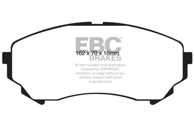 EBC Yellowstuff Brake Pad Sets - EBC 08-13 Cadillac CTS 3.6 (315mm Rear Rotors) Yellowstuff Front Brake Pads