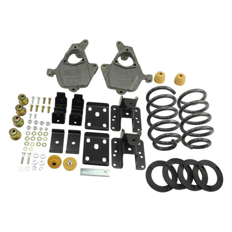 BT Lowering Kit w/o Shocks - Belltech LOWERING KIT 14 Silverado/Sierra Ext/Crew Cab 2WD 3in or 4in Ft/5in or 6in Rr w/o Shocks