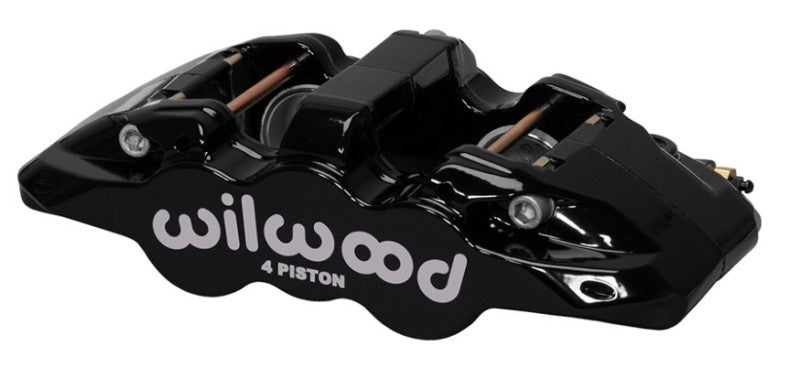 WIL Aero Caliper - Wilwood Caliper-Aero4-R/H - Black 1.62/1.38in Pistons 1.25in Disc