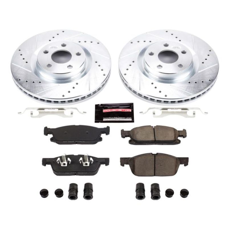 PSB Z23 Evolution Kit - Power Stop 15-19 Ford Edge Front Z23 Evolution Sport Brake Kit