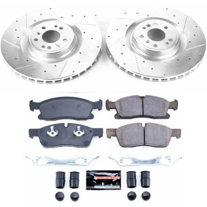 PSB Evolution Drill/Slot Rotor - Power Stop 13-16 Mercedes-Benz GL450 Front Z23 Evolution Brake Kit