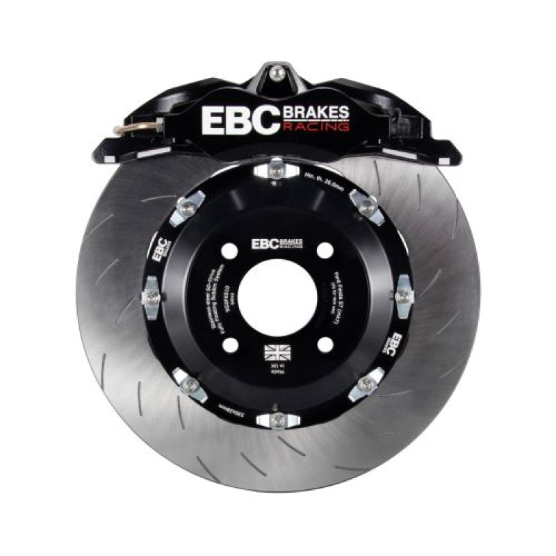 EBC Big Brake Kits - EBC Racing 05-10 Ford Mustang GT Black Apollo-4 Calipers 355mm Rotors Front Big Brake Kit