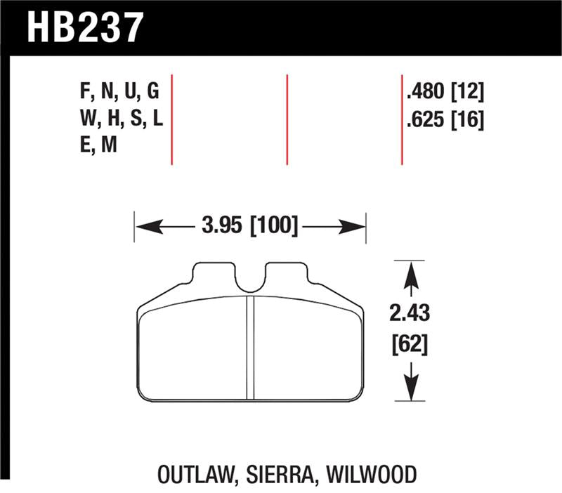 HAWK Black Brake Pad Sets - Hawk Ferro-Carbon Black Brake Pads - 12.192mm Pad Thickness