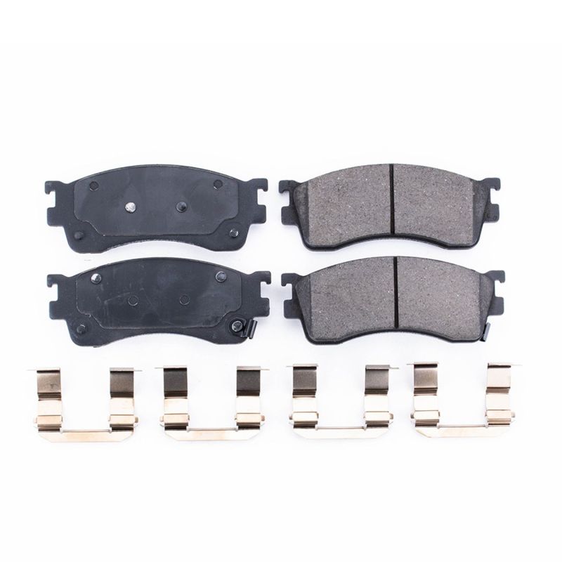 PSB Z17 Evolution Brake Pads - Power Stop 01-02 Mazda Protege Front Z17 Evolution Ceramic Brake Pads w/Hardware