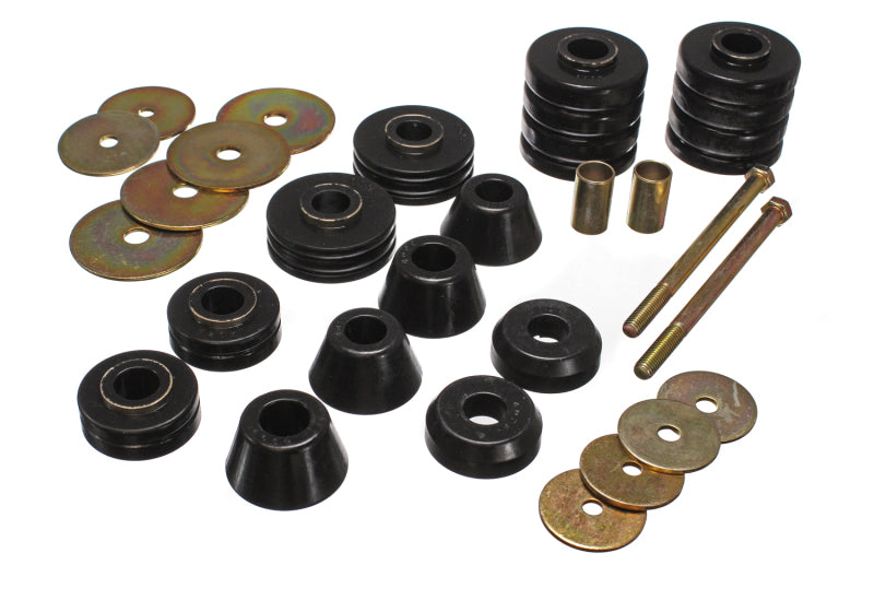 ES Body Mounts - Black - Energy Suspension 67-72 GM 3/4 Ton C-20/C2500 / 1 Ton C-30/C3500 2WD Black Body(cab) Mount Set