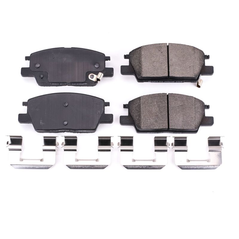 PSB Z17 Evolution Brake Pads - Power Stop 17-19 Buick LaCrosse Front Z17 Evolution Ceramic Brake Pads w/Hardware