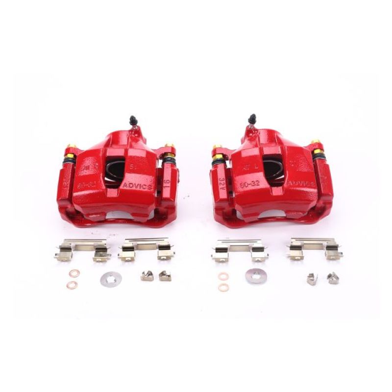 PSB Red Calipers - Power Stop 2006 Lexus GS300 Front Red Calipers w/Brackets - Pair
