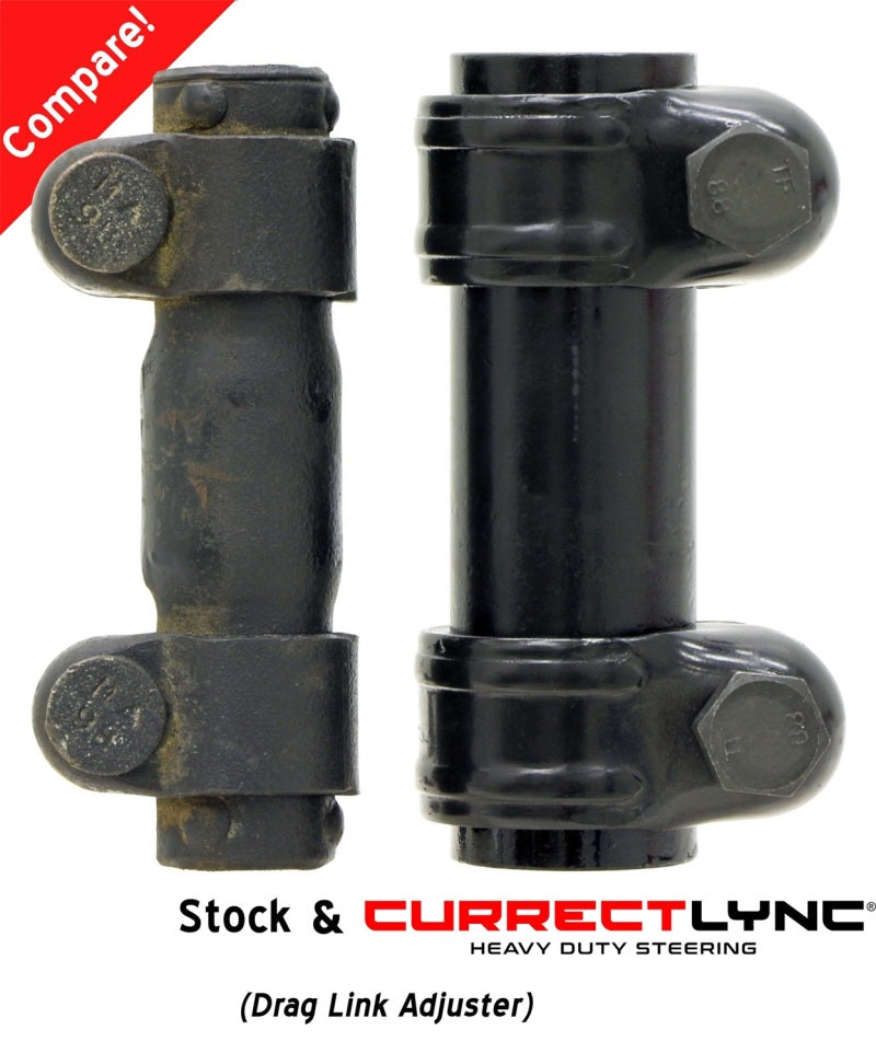 ROK Currectlync Steering Kits - RockJock TJ/LJ/XJ/MJ Currectlync Steering System Bolt-On w/ 1 1/4in Dia. Tie Rod/Forged Drag Link