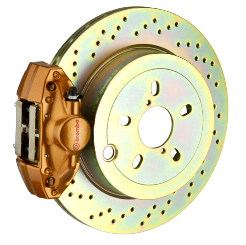 BRB Big Brake Kits - Brembo 12-16 FR-S Exc Model w/ Elec Park Brake Rr GT BBK 2 Pis Cast 2pc 316 x20 1pc Rtr Drill-Gold