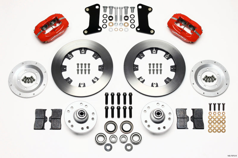 WIL Dynalite Brake Kit - Wilwood Forged Dynalite Front Kit 12.19in Red 67-69 Camaro 64-72 Nova Chevelle