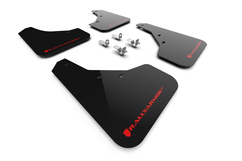 RAL UR Blk Flap/Rd Logo - Rally Armor 23-26 Kia Sportage Black UR Mud Flap w/ Red Logo