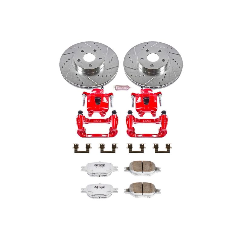 PSB Z26 Street Kit w/Cals - Power Stop 05-10 Scion tC Front Z26 Street Warrior Brake Kit w/Calipers
