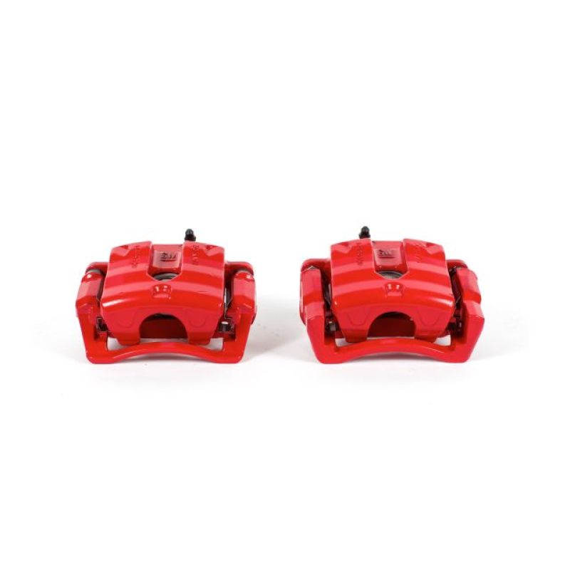 PSB Red Calipers - Power Stop 08-14 Cadillac CTS Rear Red Calipers w/Brackets - Pair