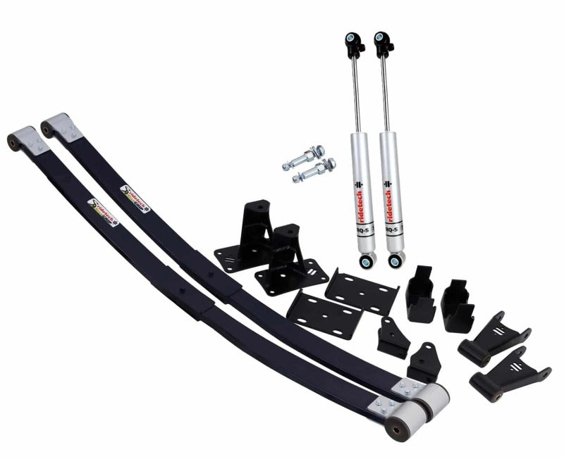 RID Composite Leaf Springs - Ridetech 73-87 Chevrolet C10 Composite Leaf Springs w/ RQ-S Shocks - 6in Drop - Rear
