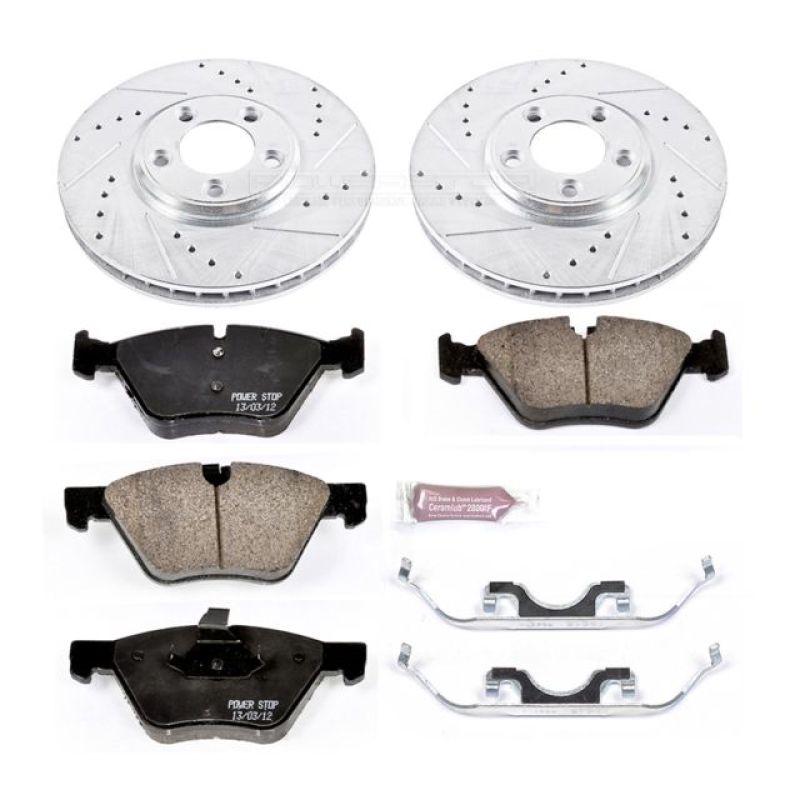 PSB Z23 Evolution Kit - Power Stop 2005 Jaguar S-Type Front Z23 Evolution Sport Brake Kit