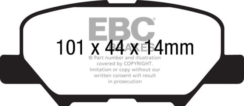 EBC Greenstuff Brake Pad Sets - EBC 13+ Mitsubishi Outlander 2.4 FWD Greenstuff Rear Brake Pads