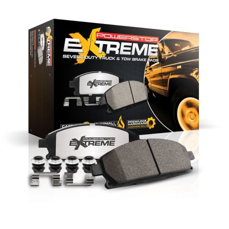 PSB Z36 Truck & Tow Brake Pads - Power Stop 2002 Ford E-550 Super Duty Front or Rear Z36 Truck & Tow Brake Pads w/Hardware