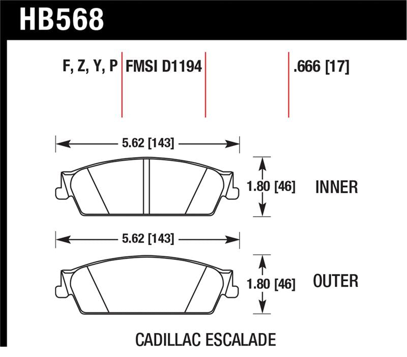 HAWK LTS Brake Pads - Hawk 07 Chevy Tahoe LTZ LTS Rear Brake Pads