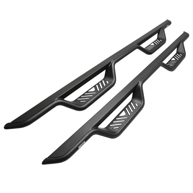 WES Nerf Bars - Outlaw - Westin 19-22 Chevrolet Silverado / GMC Sierra Crew Cab Outlaw Nerf Step Bars - Textured Black