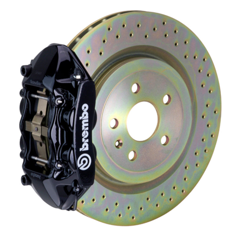 BRB Big Brake Kits - Brembo 66-89 911S/SC/Carrera Front GT BBK 4 Piston Cast 323x28 1pc Rotor Drilled-Black