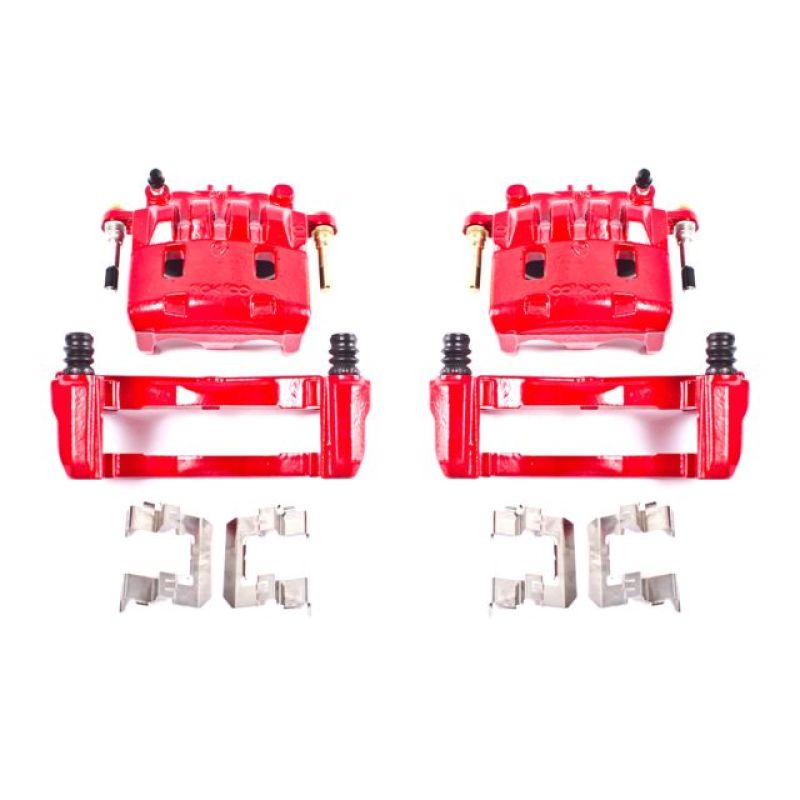 PSB Red Calipers - Power Stop 16-17 Subaru Crosstrek Front Red Calipers w/Brackets - Pair