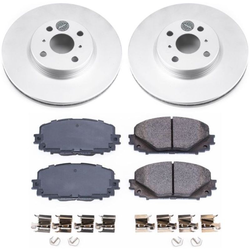 PSB Z17 Evolution Coated Kit - Power Stop 12-18 Toyota Yaris Front Z17 Evolution Geomet Coated Brake Kit