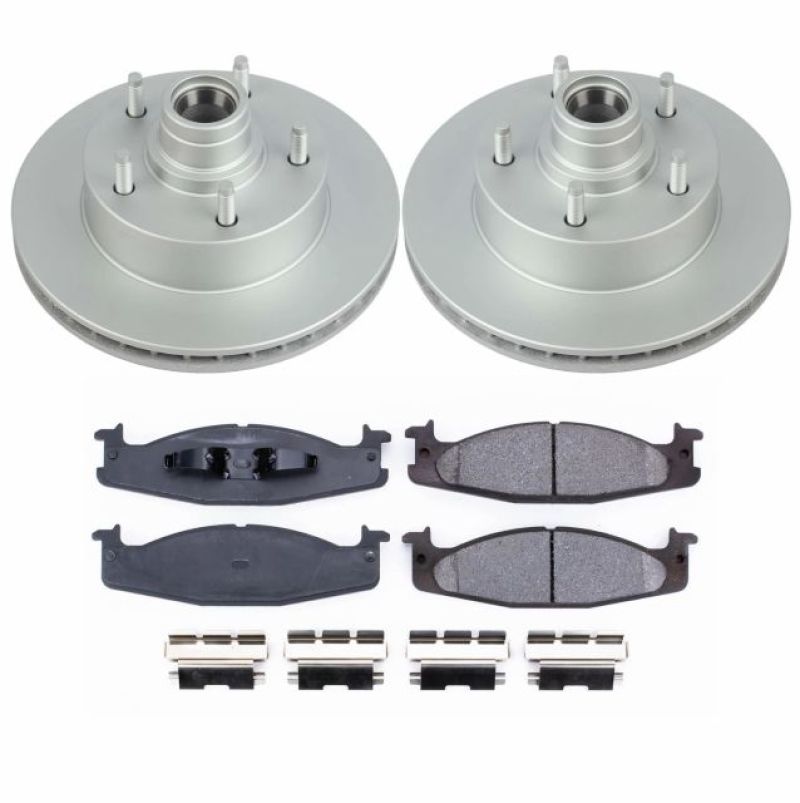 PSB Z17 Evolution Coated Kit - Power Stop 94-01 Ford E-150 Front Z17 Evolution Geomet Coated Brake Kit