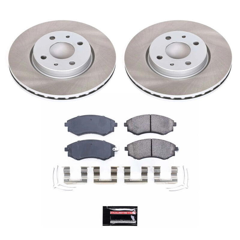 PSB Semi-Coated Rotor Kits - Power Stop 99-01 Hyundai Tiburon Front Semi-Coated Rotor Kit