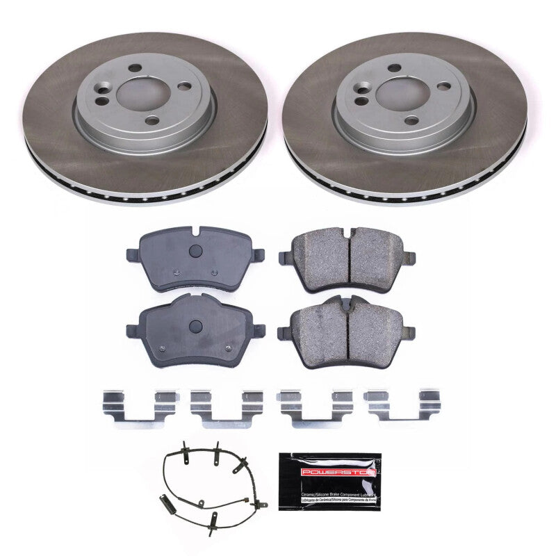 PSB Semi-Coated Rotor Kits - Power Stop 07-08 Mini Cooper Front Semi-Coated Rotor Kit