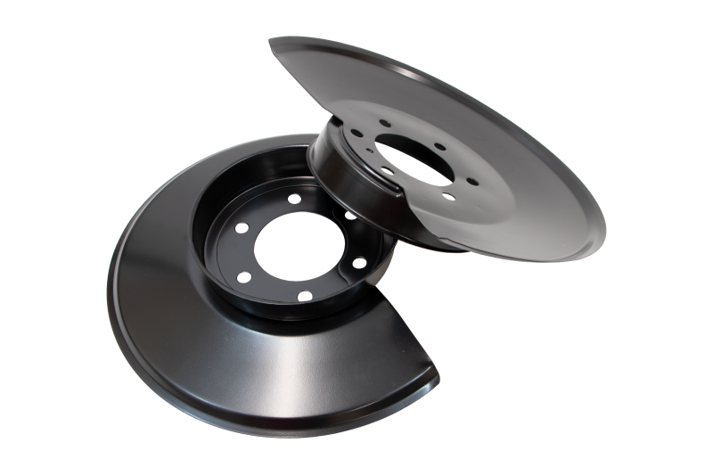 KEN Disc Brake Covers - Kentrol 76-78 Jeep CJ Disc Brake Dust Cover JeepBlack Powdercoat Stainless