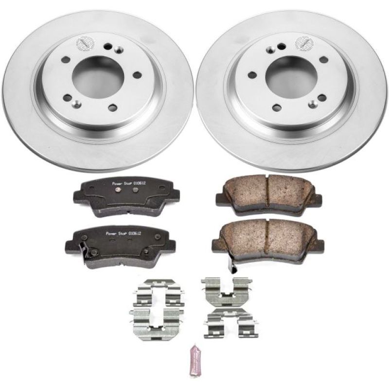 PSB Z17 Evolution Coated Kit - Power Stop 18-19 Hyundai Elantra GT Rear Z17 Evolution Geomet Coated Brake Kit