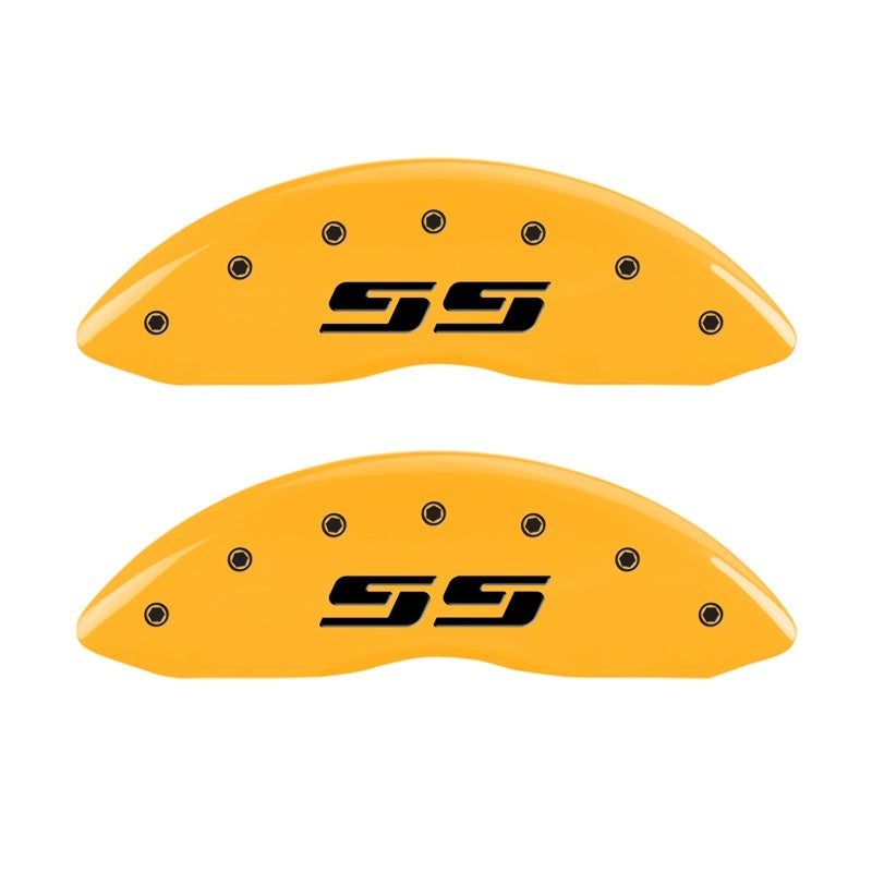MGP Caliper Covers 2 Logo - MGP 2 Caliper Covers Engraved Silverado SS Yellow Finish Blk Char 05 Chevy Silverado 1500