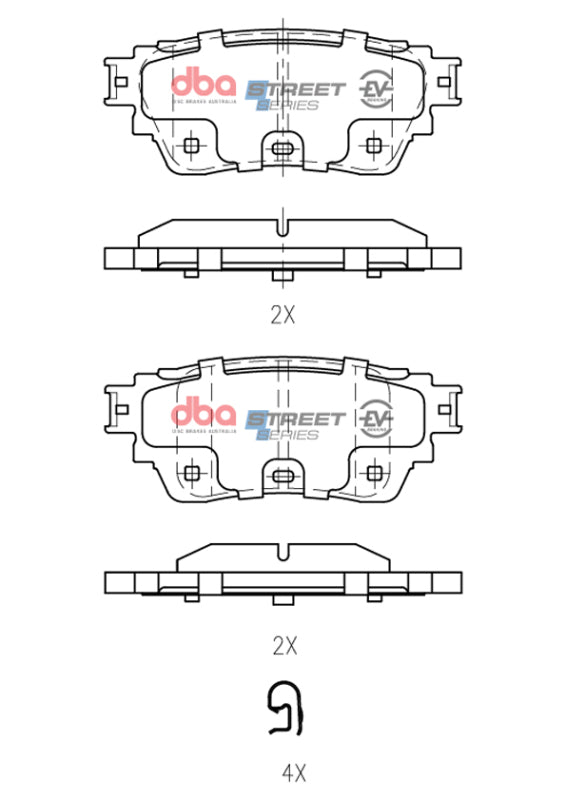 DBA Street Series Brake Pads - DBA 19-24 Nissan Altima (w/Electronic Parking Brake) Street Ceramic Front Brake Pads