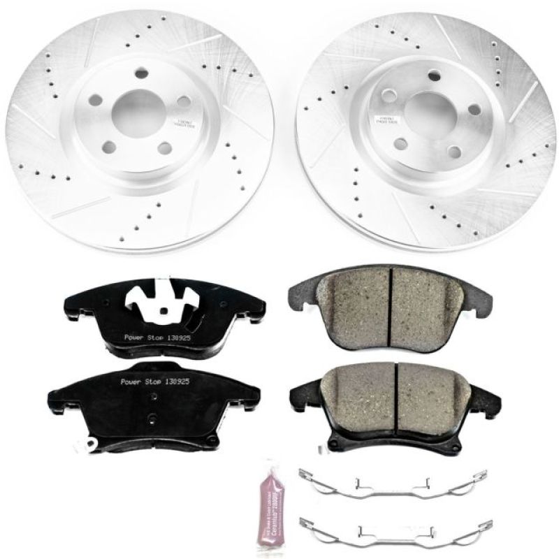 PSB Z23 Evolution Kit - Power Stop 17-19 Lincoln MKZ Front Z23 Evolution Sport Brake Kit