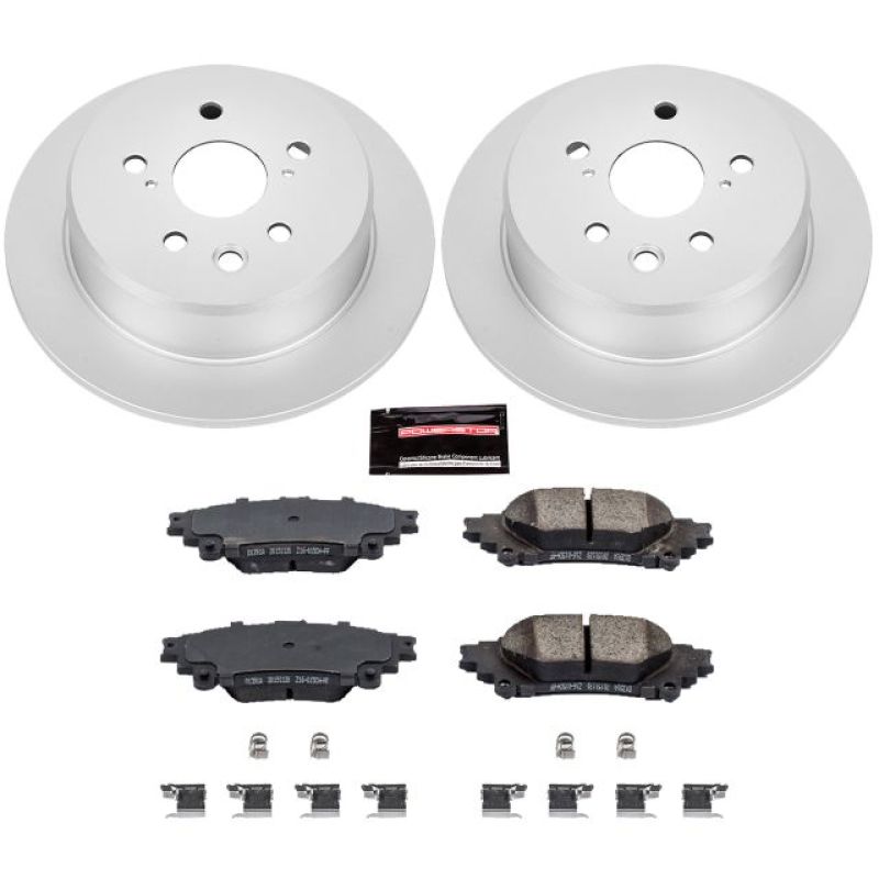 PSB Z17 Evolution Coated Kit - Power Stop 14-15 Lexus IS250 Rear Z17 Evolution Geomet Coated Brake Kit