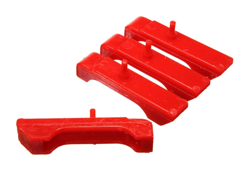 ES Radiator Isolators - Red - Energy Suspension GM SBC Red Radiator Isolator Pad Set - 3 Row
