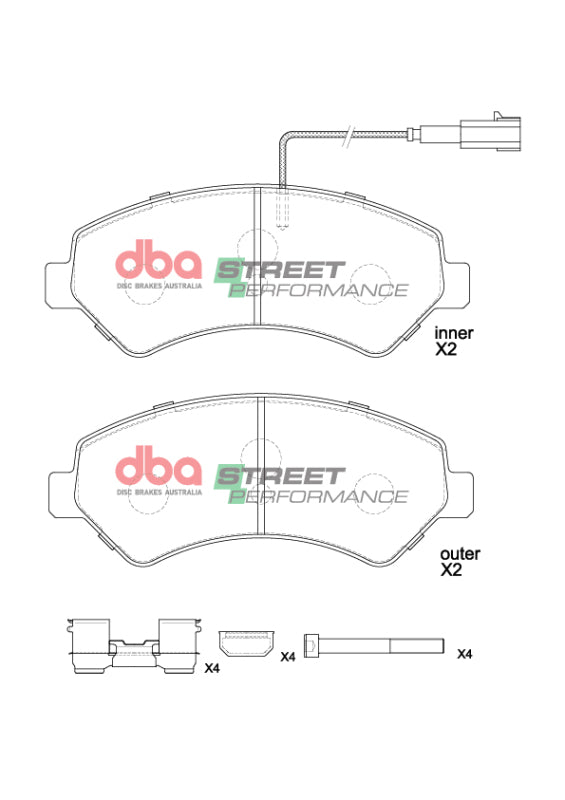DBA SP Performance Brake Pads - DBA 14-23 Ram ProMaster 1500 SP Performance Front Brake Pads