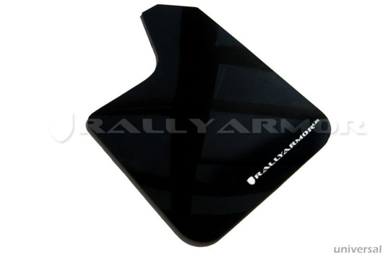 RAL UR Blk Flap/Wht Logo - Rally Armor Universal Fit (No Hardware) Black UR Mud Flap w/ White Logo