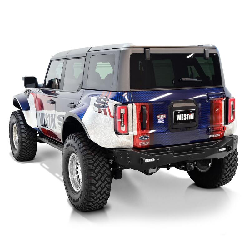 WES Tire Carrier - Westin 21-25 Ford Bronco (Excl. Sport) Spare Tire Delete Plate - Tex. Blk