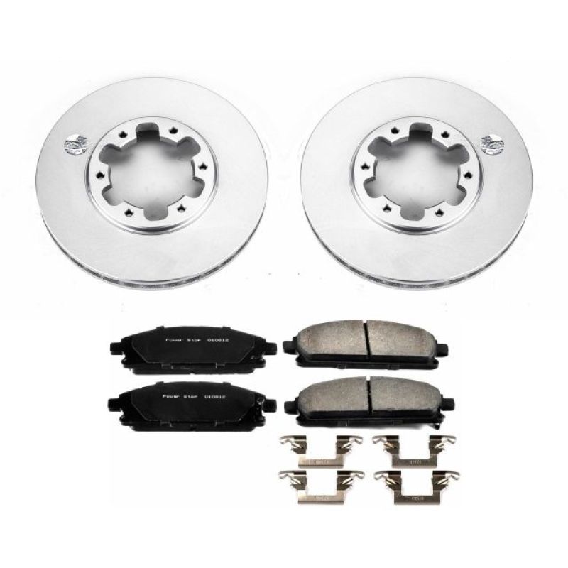 PSB Z17 Evolution Coated Kit - Power Stop 96-98 Nissan Pathfinder Front Z17 Evolution Geomet Coated Brake Kit
