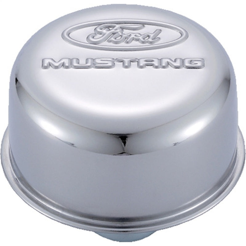 FR Breather Caps - Ford Racing Chrome Breather Cap w/ Ford Mustang Logo
