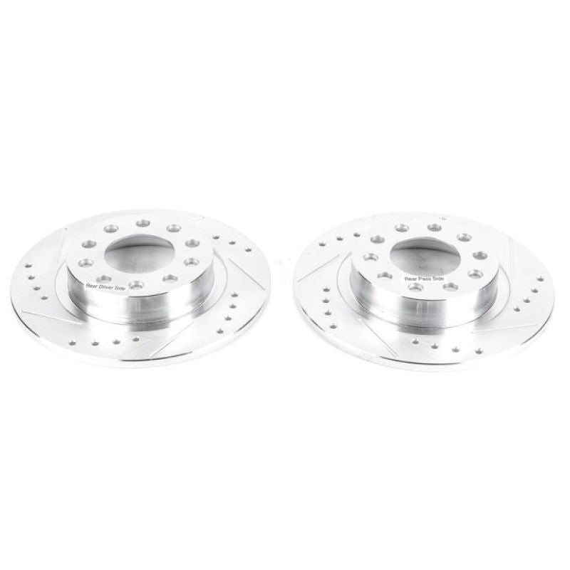 PSB Evolution Drill/Slot Rotor - Power Stop 13-16 Dodge Dart Rear Evolution Drilled & Slotted Rotors - Pair