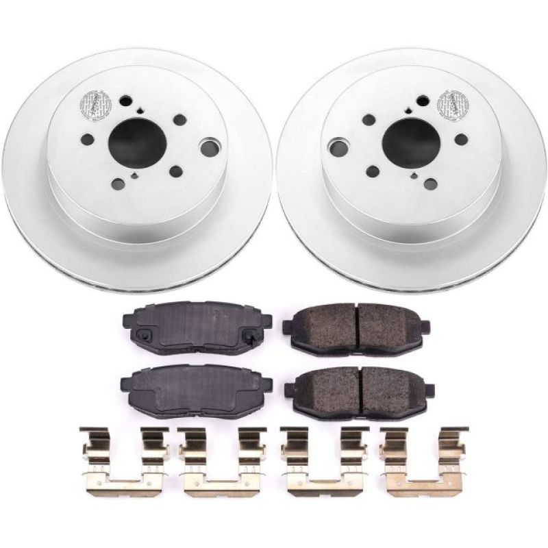 PSB Z17 Evolution Coated Kit - Power Stop 14-18 Subaru Forester Rear Z17 Evolution Geomet Coated Brake Kit