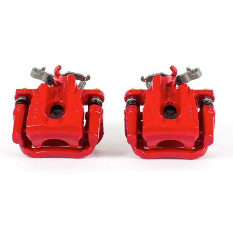 PSB Red Calipers - Power Stop 2016 Scion iM Rear Red Calipers w/Brackets - Pair