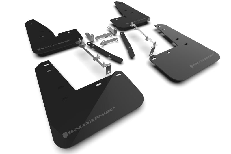 RAL Classic Blk Flap/Grey Logo - Rally Armor 23-25 Toyota GR Corolla Black UR Mud Flap w/Dark Grey Logo