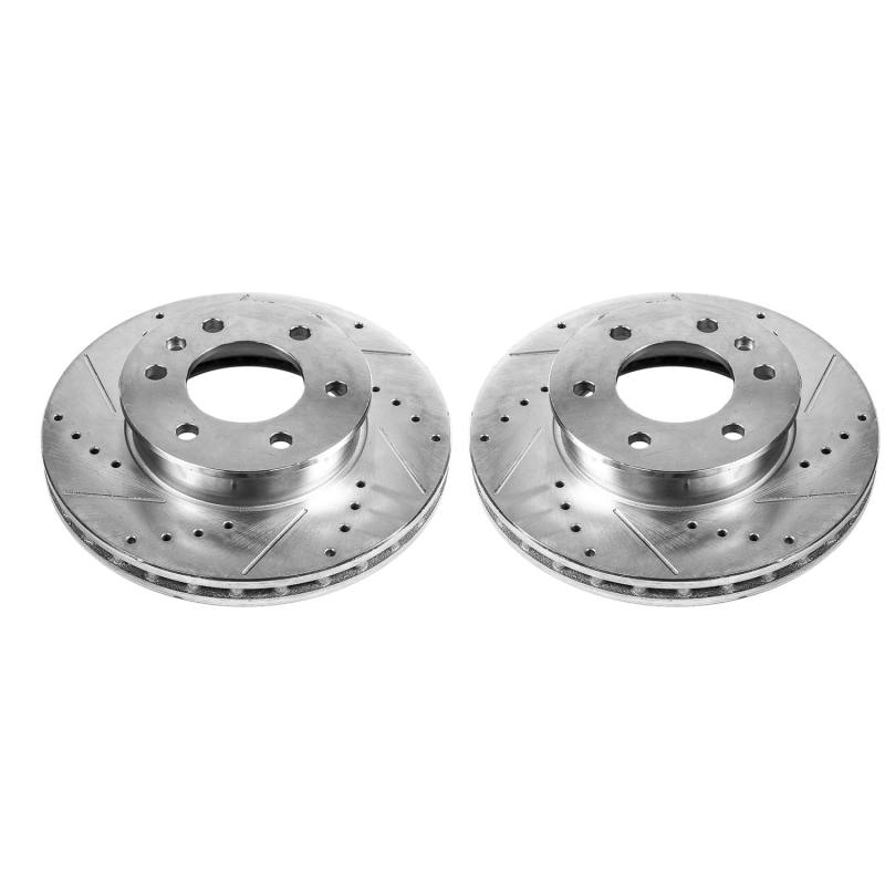 PSB Evolution Drill/Slot Rotor - Power Stop 19-21 Mercedes-Benz Sprinter 2500 Rear Drilled & Slotted Rotor (Pair)