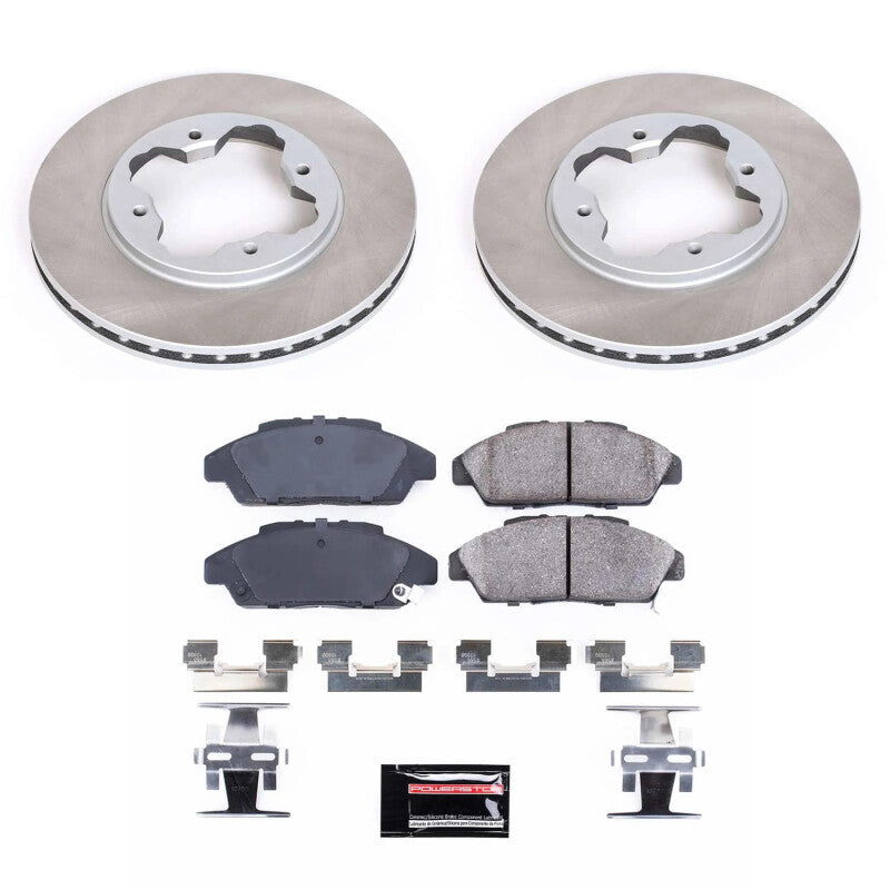 PSB Semi-Coated Rotor Kits - Power Stop 90-93 Honda Accord Front Semi-Coated Rotor Kit